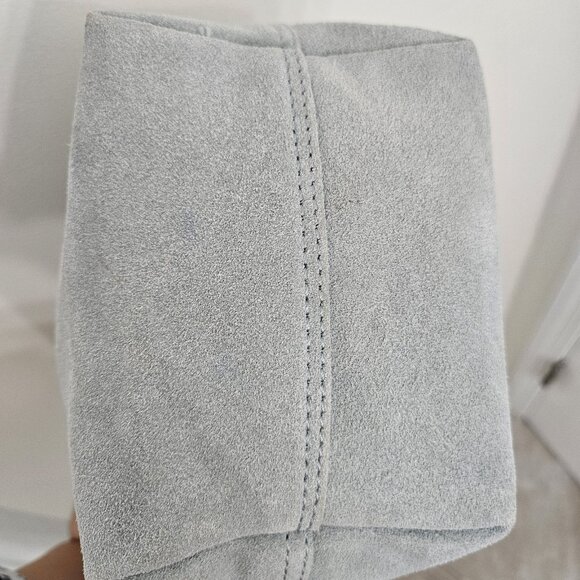 Margot New York Kaye Mini Bucket Suede Green Leather Crossbody Adjustable Strap - Picture 10 of 15